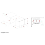 Micro ondes encastrable - CONTINENTAL EDISON - CEMO25GINE - Noir Inox L59,5 x H38,8 x P40,1 cm - 25L