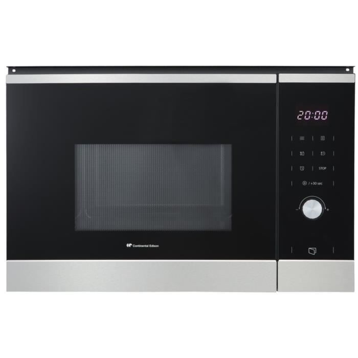 Micro ondes encastrable - CONTINENTAL EDISON - CEMO25GINE - Noir Inox L59,5 x H38,8 x P40,1 cm - 25L