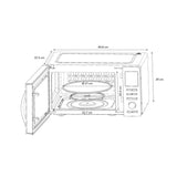 Micro-ondes combinÈ - CONTINENTAL EDISON - CEMO25SG13S3 - Silver - 25 L - Porte Miroir - 1400 W - Grill 1200 W - Convection 1200 W