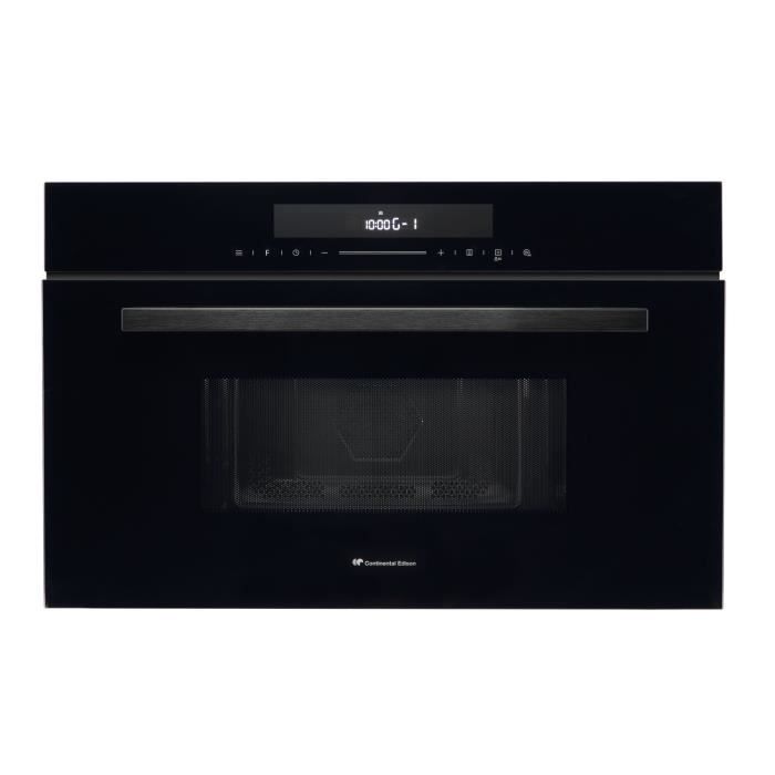 Four a micro-ondes encastrable  -  CONTINENTAL EDISON - 1450 W - 34 L -Combiné  Gril - CEMO34CEB3 - 59,5 x 38,3 x 49,2 cm - Noir