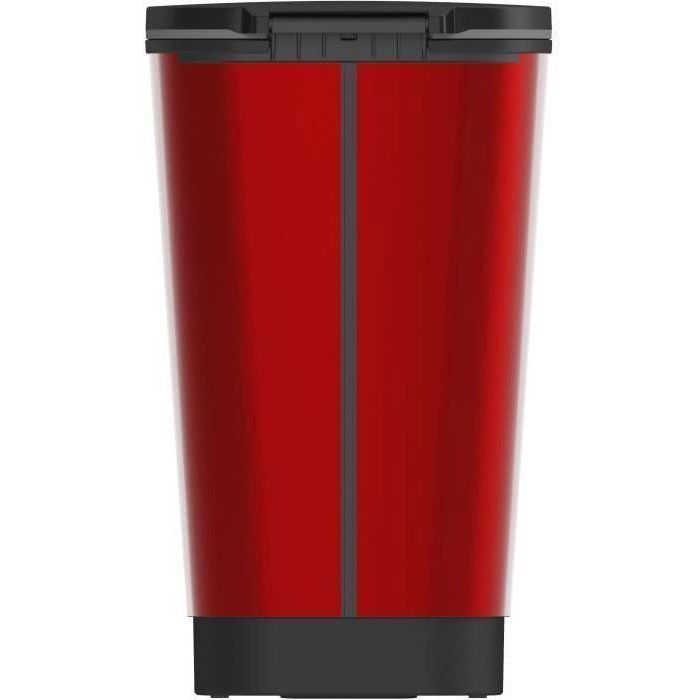 Poubelle a Pédale - Chic Bin Style - 42,5 L - Rouge - KIS