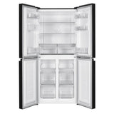 Réfrigérateur 4 portes avec distributeur d'eau - 464L - Total No Frost - L79 cm x H 180 cm - Noir - Classe D