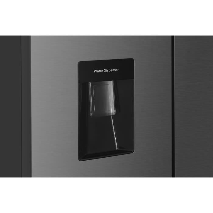 Réfrigérateur Continental Edison - CERA4D464IX - multi portes - 464L - Total No Frost (Sans givre)- L79 cm x H 180 cm - Inox