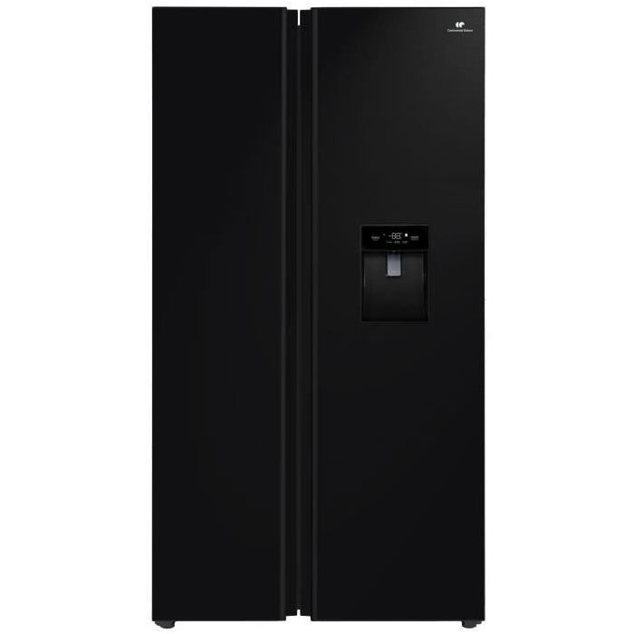 Réfrigérateur américain - CONTINENTAL EDISON - CERA505NFBD - 503 L - Total No Frost (Sans givre) - Classe D - L92 x H177 cm - Noir
