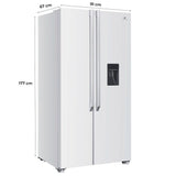 Réfrigérateur américain - Continental Edison - CERA532NFWD - 2 portes - 529 L -  L90 x 177 cm - Classe D - Blanc