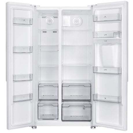 Réfrigérateur américain - Continental Edison - CERA532NFWD - 2 portes - 529 L -  L90 x 177 cm - Classe D - Blanc