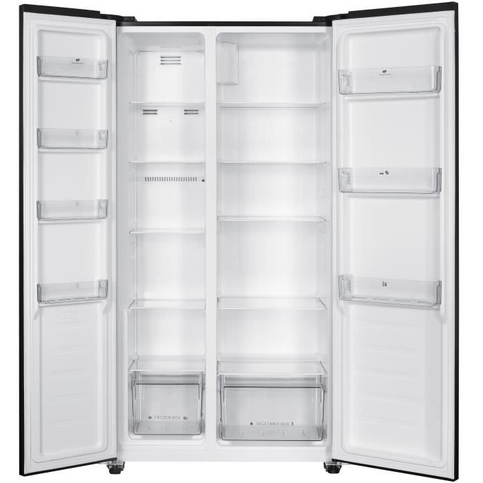 Réfrigérateur AMERICAIN CONTINENTAL EDISON - 442L - Total No Frost -Noir - Classe E