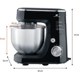 Robot pâtissier - CONTINENTAL EDISON - CERP800B2 - 800 W - 4,3 L - 10 vitesses + pulse - Noir