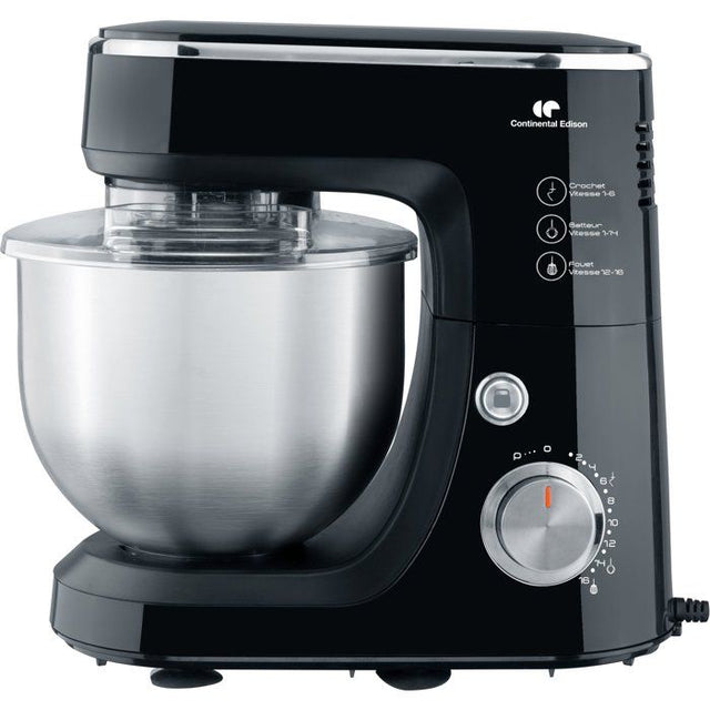 Robot pâtissier - CONTINENTAL EDISON - CERP800B2 - 800 W - 4,3 L - 10 vitesses + pulse - Noir