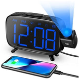 Radio rÈveil avec projection de l'heure - CGV - CR-P10 - Double alarme - Gros boutons - Utilisation facile