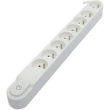 CHACON Bloc multiprise 8 prises 16A avec interrupteur, câble 3 m HO5VV-F 3x1,5 mm² blanc