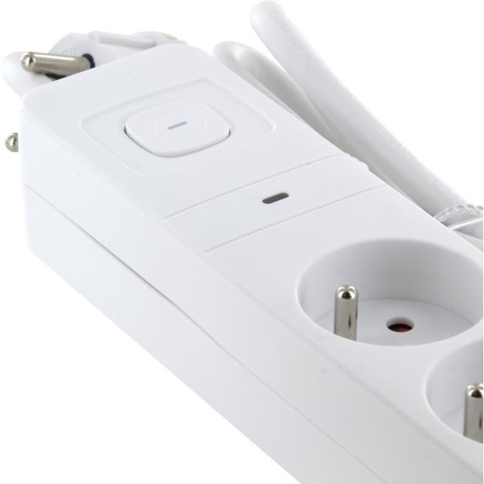 Multiprise - CHACON - 4 x 16 A - Cordon 1,5 m - Protection surtension