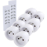 Lot de 2 prises murales - CHACON - 1X16A - Avec interrupteur - 3500 W max - Intérieur