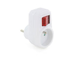 Lot de 2 prises murales - CHACON - 1X16A - Avec interrupteur - 3500 W max - Intérieur