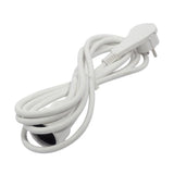 CHACON Prolongateur HO5VVF 3 x 1,5 mm˛- 3 m - Avec fiche plate - Blanc