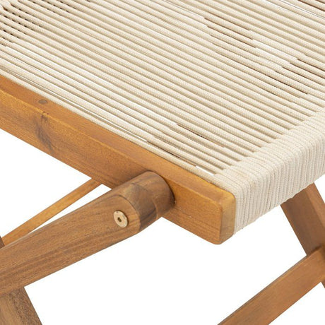 Lot de 2 chaises de jardin pliantes - AWANA - Bois d'acacia FSC - Cordage tressé - 52 x 48 x 85 cm