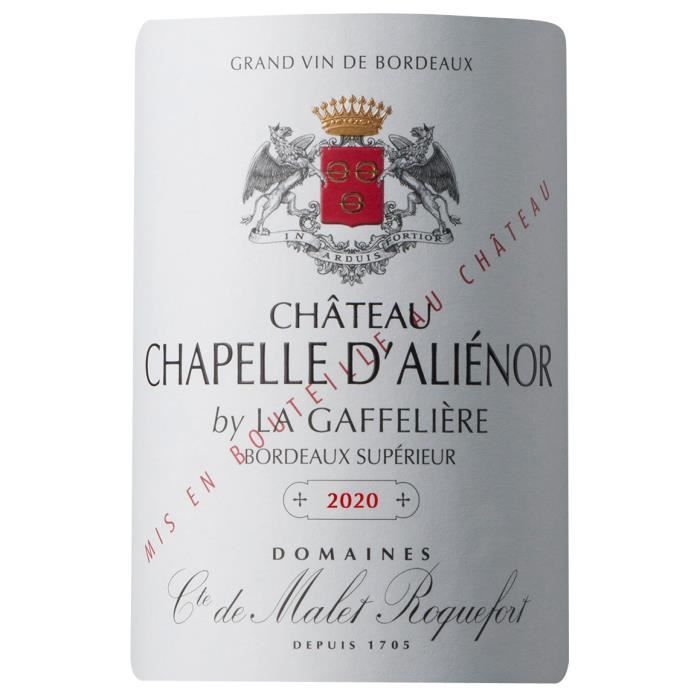 Château Chapelle d'Aliénor by La Gaffeliere 2020 Bordeaux Supérieur  - Vin rouge du Sud-Ouest