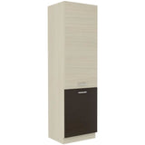 CHAMONIX Colonne cuisine - 2 Portes - MÈlaminÈ - DÈcor chene - L 60 x P 57 x H 210 cm