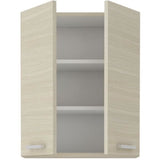 CHAMONIX Meuble haut - 2 Portes battantes - MÈlaminÈ - DÈcor chene - L 60 x P 31 x H 72 cm