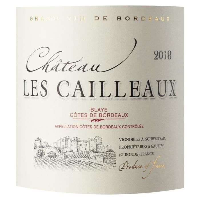Château Les Cailleaux 2018 Blaye Côtes de Bordeaux - Vin rouge de Bordeaux
