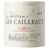 Château Les Cailleaux 2018 Blaye Côtes de Bordeaux - Vin rouge de Bordeaux