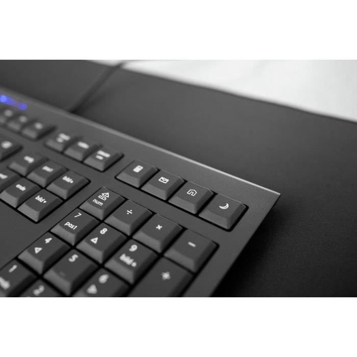 Clavier filaire - CHERRY KC 1000 - 3 LED d´état bleues - Noir