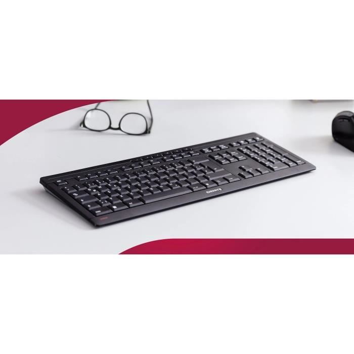 Clavier sans fil 2,4 GHz - CHERRY STREAM KEYBOARD WIRELESS - Noir