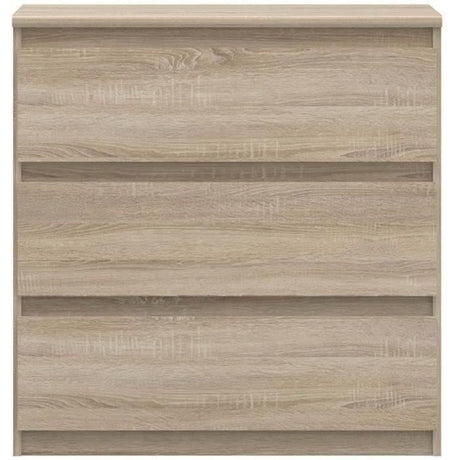Commode CHELSEA 3 Tiroirs - Couleur chene - L 77,2 x P 42 x H 79,9 cm
