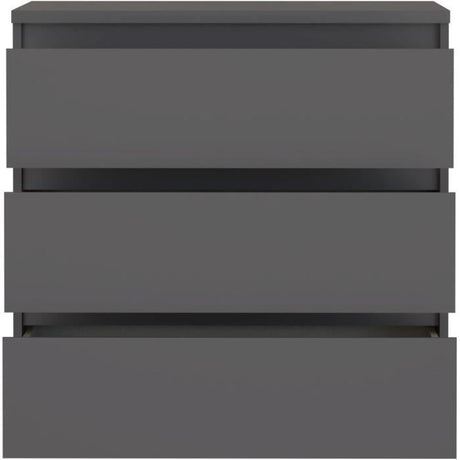 Commode CHELSEA 3 Tiroirs - Couleur gris anthracite - L 77,2 x P 42 x H 79,9 cm