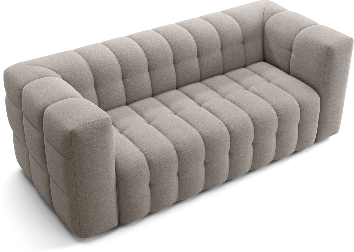 Canapé fixe - 3 places - CHESTER - Tissu Beige - 212 x 105 x 76 cm