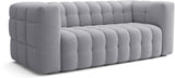 Canapé fixe - 3 places - CHESTER - Tissu Gris clair - 212 x 105 x 76 cm