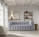 Canapé fixe - 3 places - CHESTER - Tissu Gris clair - 212 x 105 x 76 cm
