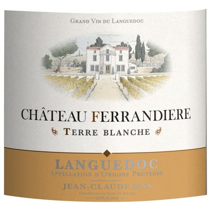 Château Ferrandiere Terre Blanche 2022 Languedoc - Vin blanc de Languedoc