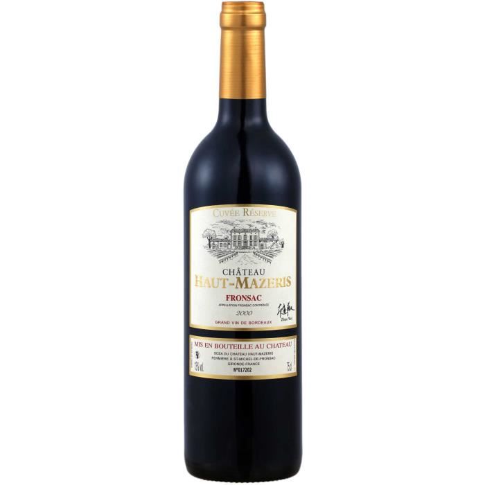 Château Haut-Mazeris 2000 Fronsac - Vin rouge de Bordeaux