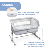 Berceau cododo Next2Me Dream Silver - CHICCO - A partir de 0 mois - Hauteur réglable - Matelas inclus