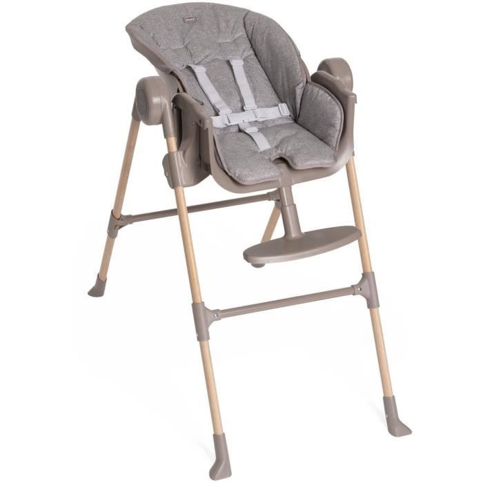 Chaise Haute - CHICCO - Polly Essential - 0/3 ans - Gris Ash