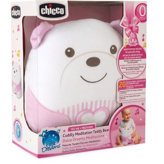 Peluche tendre Ourson - CHICCO - Rose - Des la naissance