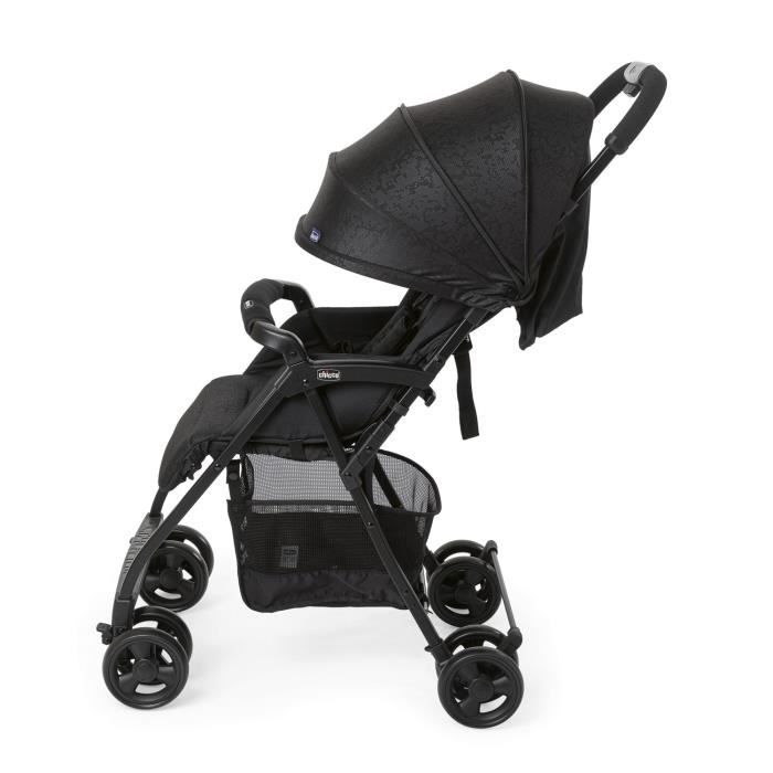 CHICCO Poussette compacte Ohlala 3 -  Des la naissance - Jusqu'a 15kg - Dossier inclinable - Arceau de sécurité - Jet black