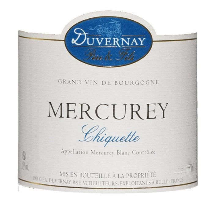Domaine Duvernay Chiquette 2022 Mercurey - Vin blanc de Bourgogne