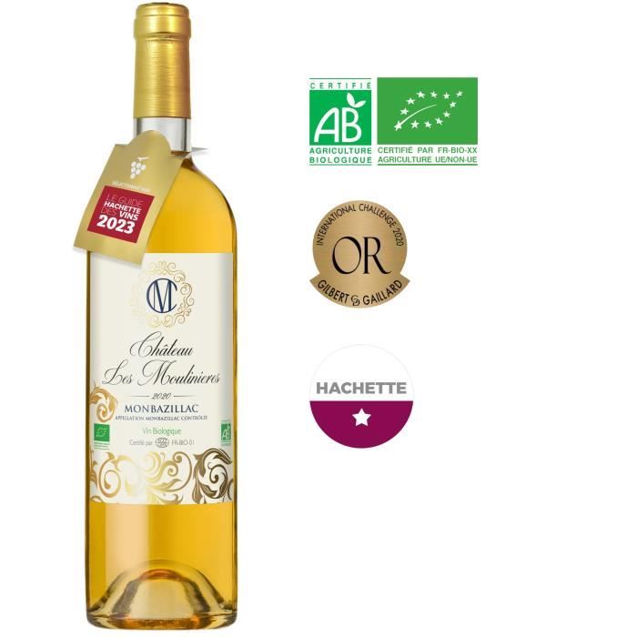 Château Les Moulinieres 2020 Monbazillac - Vin blanc du Sud Ouest - Bio