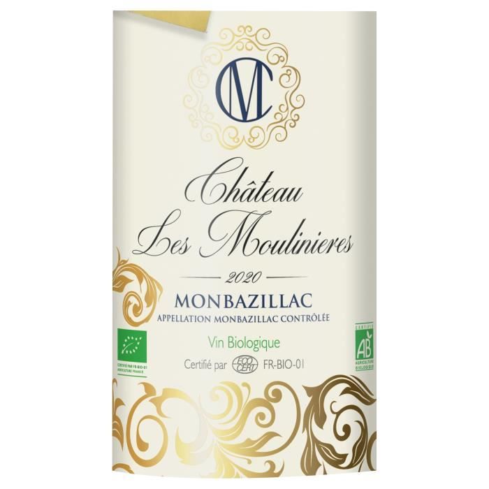 Château Les Moulinieres 2020 Monbazillac - Vin blanc du Sud Ouest - Bio