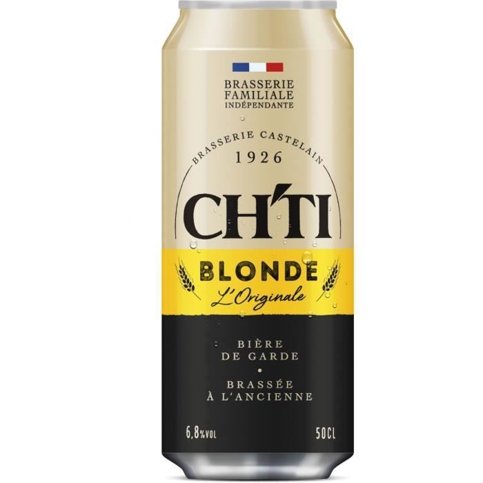 Biere blonde Originale - Chti - 6.80% Vol. - Canettes 12x50cl