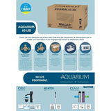 Aquarium - CIANO - 60 L - Filtre - LED - Chauffage - FOAM 30PPI - CF80 - Noir
