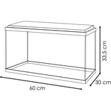 Aquarium 60 cm - CIANO - 58 litres + Filtre + LED + Chauffage + Consommables - Blanc