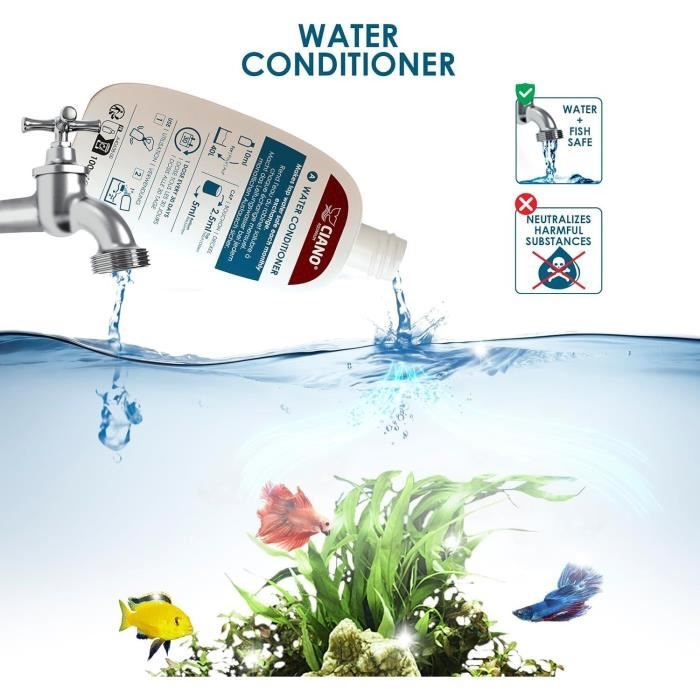 Traitement aquarium - CIANO - Pack Water Care 3 x 100 ml - Eau cristalline, santé poissons, entretien rapide