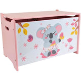 Coffre a jouets en bois pour enfant - FUN HOUSE - CALLY MIMI KOALA - Rose - 40x58x36 cm