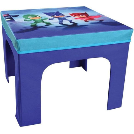 Table avec 2 tabourets de rangement - FUN HOUSE - PYJAMASQUES - 40 x 50 x 50 cm