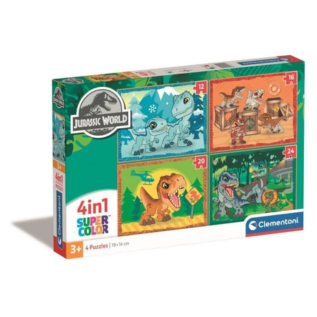 CLEMENTONI SUPERCOLOR 4 IN 1-JURASSIC WORLD PROGRESSIFS (12, 16, 20, 2