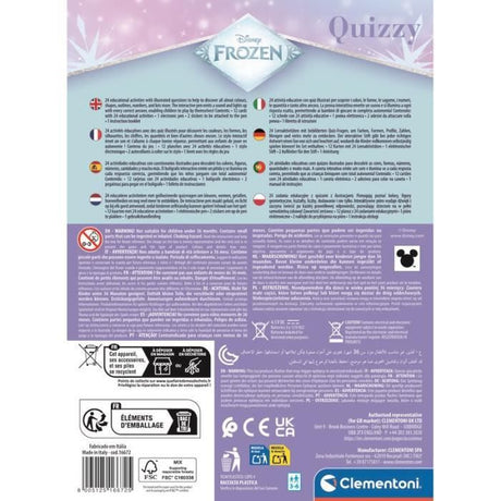Clementoni - Quizzy - La reine des neiges - Jeu avec stylo intéractif - Sonore et lumineux - Des 3ans