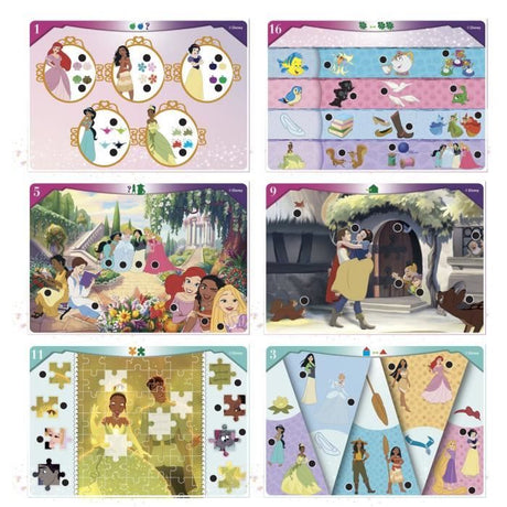 Clementoni - Pupitre Princesses Disney - Jeu éducatif - Découvre les formes, les couleurs, les chiffres, l'espace et les dimensions
